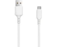 Telforceone Setty kabelis USB - USB-C 1,0 m 2A balta NAUJIENA