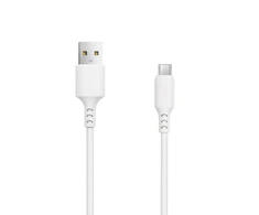 TelForceone Setty kabelis USB - microUSB 1,0 m 2A baltas NAUJIENA