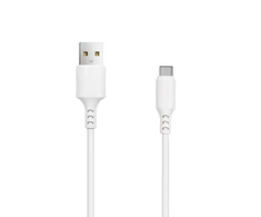 TelForceone Setty kabelis USB - USB-C 1,0 m 3A baltas