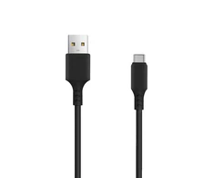 TelForceone Setty kabelis USB - USB-C 1,0 m 3A juodas