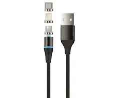 Telforceone Setty magnetic cable DT 3in1 2,5A 1,0 m KBM-01 juodas JO