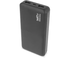 Setty SPB-20 išorinė baterija (powerbank) | 20000 mAh | juoda