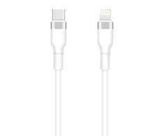 TelForceone "Setty" USB-C - "Lightning" kabelis 1 m 3A KSC-L-130, baltas
