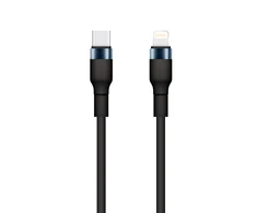 TelForceone "Setty" USB-C - "Lightning" kabelis 1 m 3A KSC-L-131 juodas