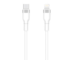 TelForceone "Setty" USB-C - "Lightning" kabelis 1 m 3A KSC-L-130, baltas