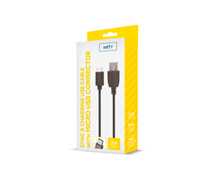 Kabelis USB Setty microUSB - microUSB 1 m Juodas (GSM100633)