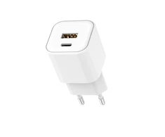 Telforceone Setty wall charger USB-A + USB-C 20W LSGaN-AC-200 baltas