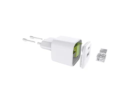 Telforceone Setty wall charger USB-A + USB-C 20W LSGaN-AC-200 baltas