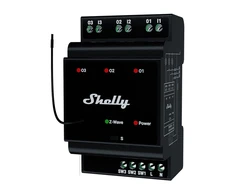 Shelly Qubino Wave Pro 3 3 kanalų DIN Z-wave magistralės relė