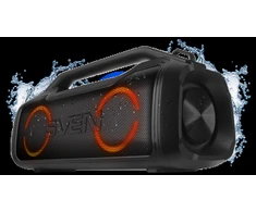 SVEN PS-390, juodas, power output 2x25W (RMS), Atsparus vandeniui (IPx5), TWS, Bluetooth, Micro SD, lithium battery, SV-021306