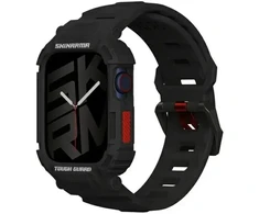 Skinarma apyrankė+Dėklas Mecha 2in1 Apple Watch 45/44mm juodos spalvos