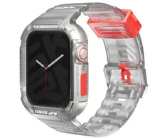 Skinarma apyrankė+Dėklas Saido 2in1 Apple Watch 45/44mm skaidrus