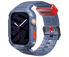Skinarma apyrankė+Dėklas Saido 2in1 Apple Watch 45/44mm dark mėlynas