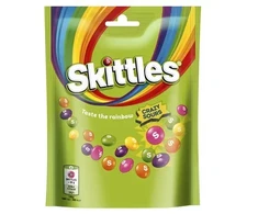 Kramtomieji saldainiai SKITTLES Crazy Sours rūgštūs vaisių skonio traškiame cukraus glajuje, 152 g