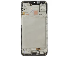 Skystųjų kristalų ekranas + jutiklinis blokas + priekinis dangtelis Samsung A155/A156 Galaxy A15 4G/5G Juodas (pakeitimų paketas)