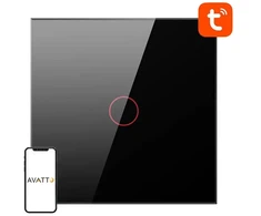 Smart Light Switch WiFi Avatto TS02-EU-B1 1 Way TUYA (juodas)