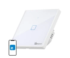 SONOFF T2EU1C-TX išmanus liečiamas wifi šviesos jungiklis 1 mygtuko