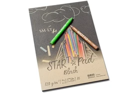 Smlt Smiltainis Juodas piešimo bloknotas A5 20l 120gsm