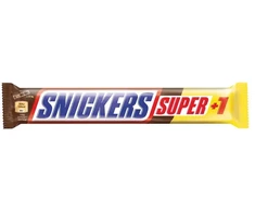 Šokoladinis batonėlis SNICKERS Super + 1, su nugos bei karamelės įdaru ir skrud. žemės rieš.,112,5g