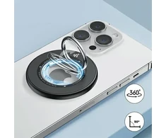 SODI dvipusis magnetinis Ring Stand BM-350 juodos spalvos MagSafe