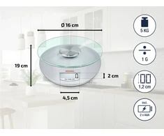 Virtuvinės svarstyklės Soehnle Electronic kitchen scales Roma Sidabrinis