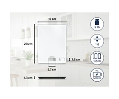 Virtuvinės svarstyklės Maisto svarstyklės - Soehnle Scale Page Compact 300 235x190x25mm Balta