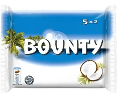 Pieninis šokoladinis batonėlis BOUNTY su švelniu kokosų įdaru, 5 x ( 2 x 28,5 g )