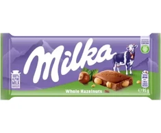 Šokolādes tāfelīte MILKA Whole Hazelnuts 95g