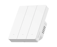 SONOFF M5 3 klavišų sieninis jungiklis 80mm pločio baltas M5-3C-80