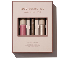 SOSU Cosmetics dovanų dekoratyvinės kosmetikos rinkinys „Blush &amp; Glow Trio“