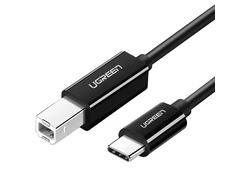 Spausdintuvo kabelis USB-C 2.0 į USB-B UGREEN US241, 1m (juodas)