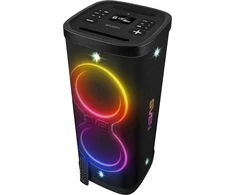 Speaker Party Box SVEN PS-1250, juodas (300W, TWS, IPx4, Bluetooth, FM, USB, Micro SD, LED-display, 13500mAh)