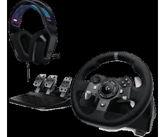 VAIRAS ŽAIDIMŲ LOGITECH G920+AUSINĖS G335 JUODOS