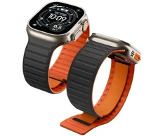 Spigen „Athlex Air M“ išmaniojo laikrodžio dėklas „Apple Watch“ 8/9/10/11/SE/Ultra (44/45/46/49 mm) | juodas/oranžinis