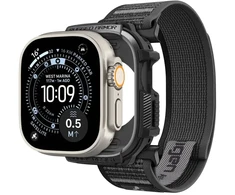 SPIGEN ATHLEX AIR + RUGGED ARMOR APPLE WATCH ULTRA 1 / 2 / 3 / 4 (49 MM) aktyvus juodas/pilkas