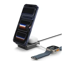 Įkroviklis Spigen Essential MagSafe 2-in-1+C Wireless Charger EF302MOQ, juodas