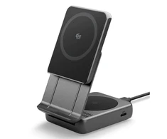 Įkroviklis Spigen Essential MagSafe 2-in-1+C Wireless Charger EF302MOQ, juodas