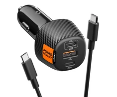 Spigen Essential 113W automobilinis įkroviklis EV1133, juodas