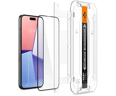 SPIGEN EZ FIT grūdintas stiklas skirtas iPhone 15 Pro, juodas