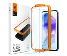 Apsauginis stiklas Samsung Galaxy A55 5G Spigen ALM Glas.tr 2-pack skaidrus