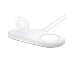 Laikiklis-stovas SPIGEN MAG FIT DUO MagSafe/Watch baltas
