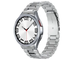 „Spigen Modern Fit 316L“ dirželis, sidabrinis - „Samsung Galaxy Watch6 Classic“ 47 mm