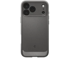 Spigen Rugged Armor Mag MagSafe dėklas skirtas iPhone 17 Pro, pilkas