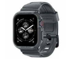 Spigen Rugged Armor Pro – Strap with case for Apple Watch 4/5/6/7/8/9/SE 44/45 mm (Dark Pilkas)