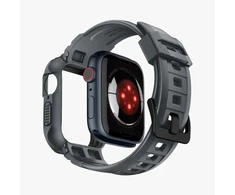 Spigen Rugged Armor Pro – Strap with case for Apple Watch 4/5/6/7/8/9/SE 44/45 mm (Dark Pilkas)