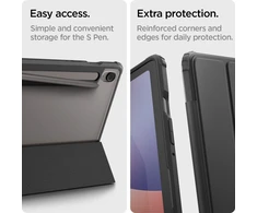 Spigen Ultra Hybrid Pro, juodos spalvos – Samsung Galaxy Tab S10 FE