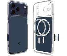 Spigen Ultra Hybrid „T“ Mag telefono dėklas su MagSafe palaikymu, skirtas iPhone 17 Pro, mėlynas