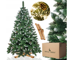 Dirbtinė Kalėdų eglutė 240 cm Premium Royal Trees Springos CT0192 Snowy Deimantinė pušis su kūgiais