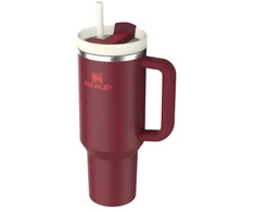 Stanley Thermos mug with straw The Quencher H2.O FlowState Tumbler 1.18L dark red
