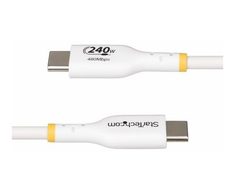 USB kabelis StarTech USB-C - USB-C 1 m, baltas (USB2EPR1MW)